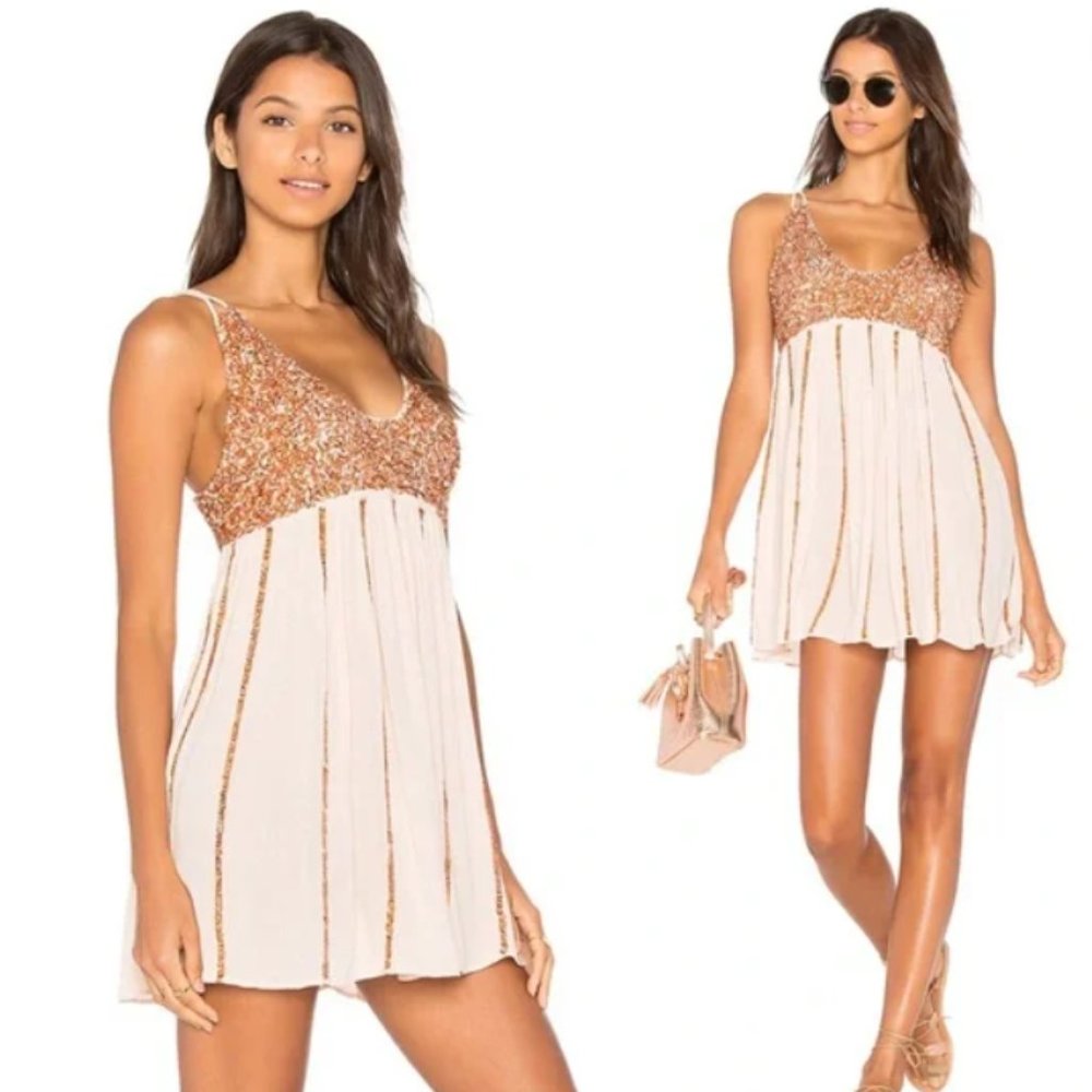 FREE PEOPLE Glitter Girl Sequin Slipdress - Picture 2 of 5